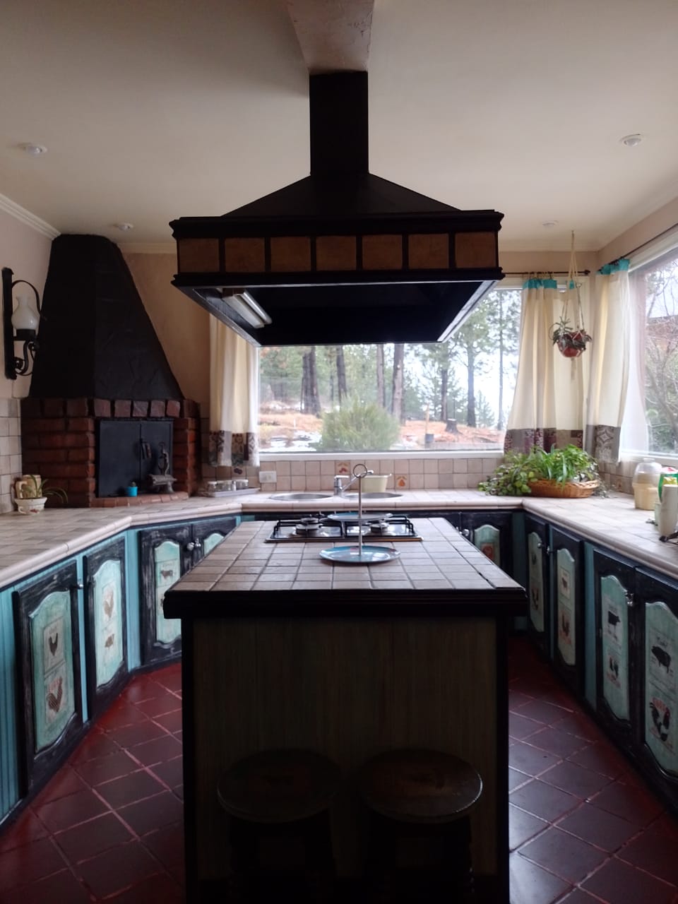 Cocina con parrilla